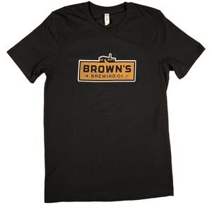 Brown's Brewing Co NY T-Shirt Medium MADE IN USA Troy Walloomsac Craft Beer